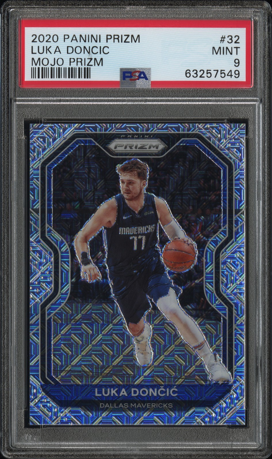 2020 PANINI PRIZM MOJO PRIZM #32 LUKA DONCIC #/25 PSA 9
