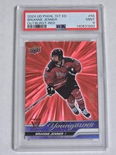 PSA 9 Brianne Jenner 2024 Upper Deck PWHL Young Guns Red Outburst /25 #55 RC