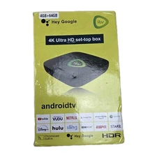 itv 4K Android TV Box HDR Streaming. Google, Chromecast Built-In.  4GB+64GB