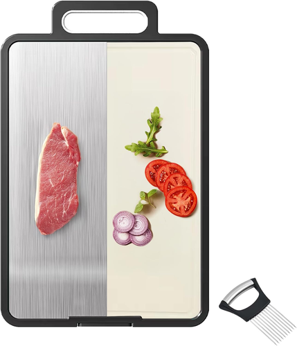 Safe Cutting Boards Steel Chopping Boards for Kitchen Stainless Steel Double Sid - Bild 1 von 12