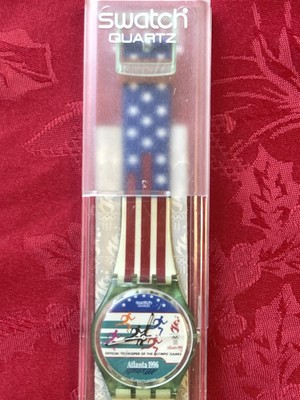 WORKING NIB Swatch Watch 1996 Olympic Games Atlanta GZ145 Quartz