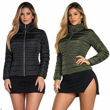 Piumino Donna Giubbino Giubbotto Imbottito Giacca bomber trapuntato nuovo 17181