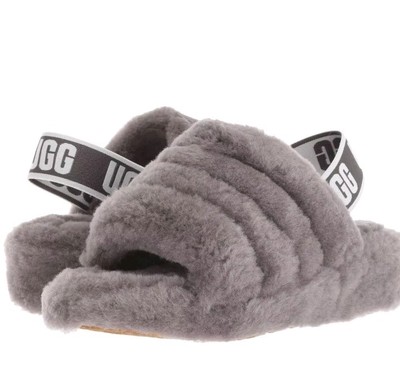UGG Fluff Yeah Slide Slippers Women s US 4 Genuine Shearling Original