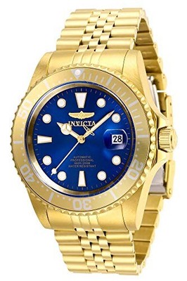 Invicta Men's 30097 Pro Diver Automatic 3 Hand Blue Dial Stainless Steel Watch