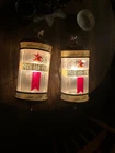 vintage Michelob Beer sign Lighted wall Sconce, Pair 1970's.  Anheuser busch
