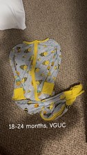Little Sleepies Bee Happy Gray Yellow Bamboo Viscose Zippy for 18-24 Months