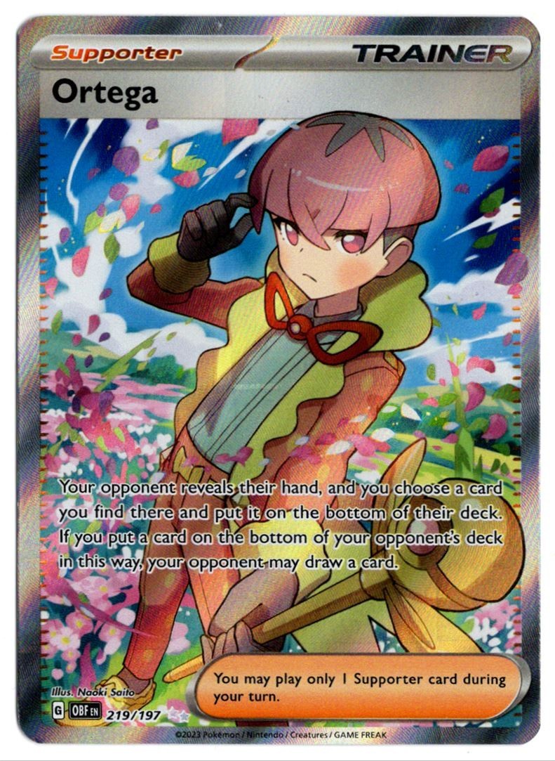 [0004] Moderately Played Pokemon Obsidian Flames 219/197 Ortega