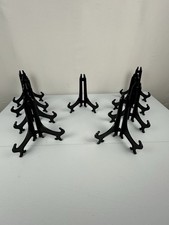 Black Plastic Easel Display Stands Picture Plate Holder 7" Tall Set of 9