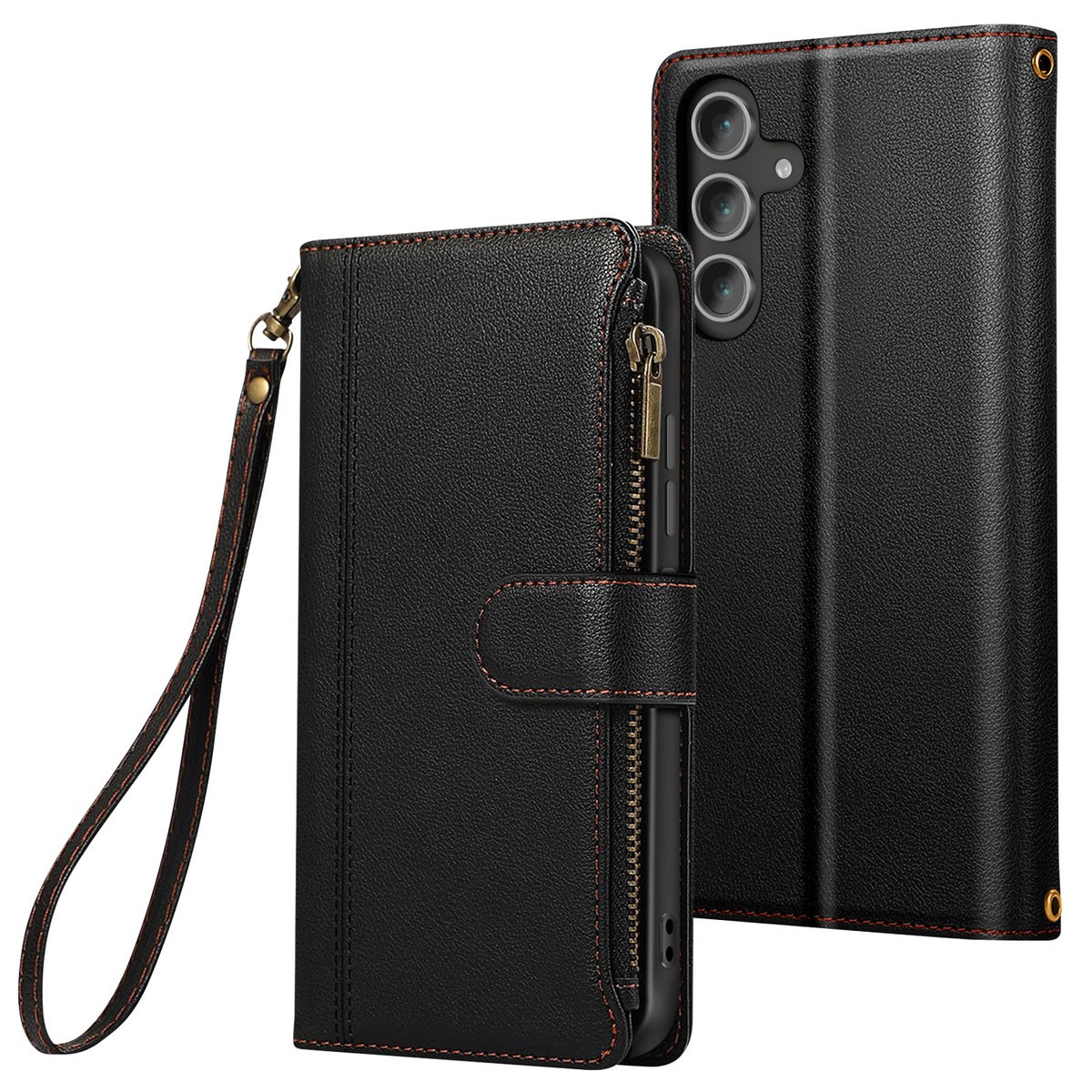 Coque Galaxy S24 FE et étui portefeuille zippé pour une sécurité maximale