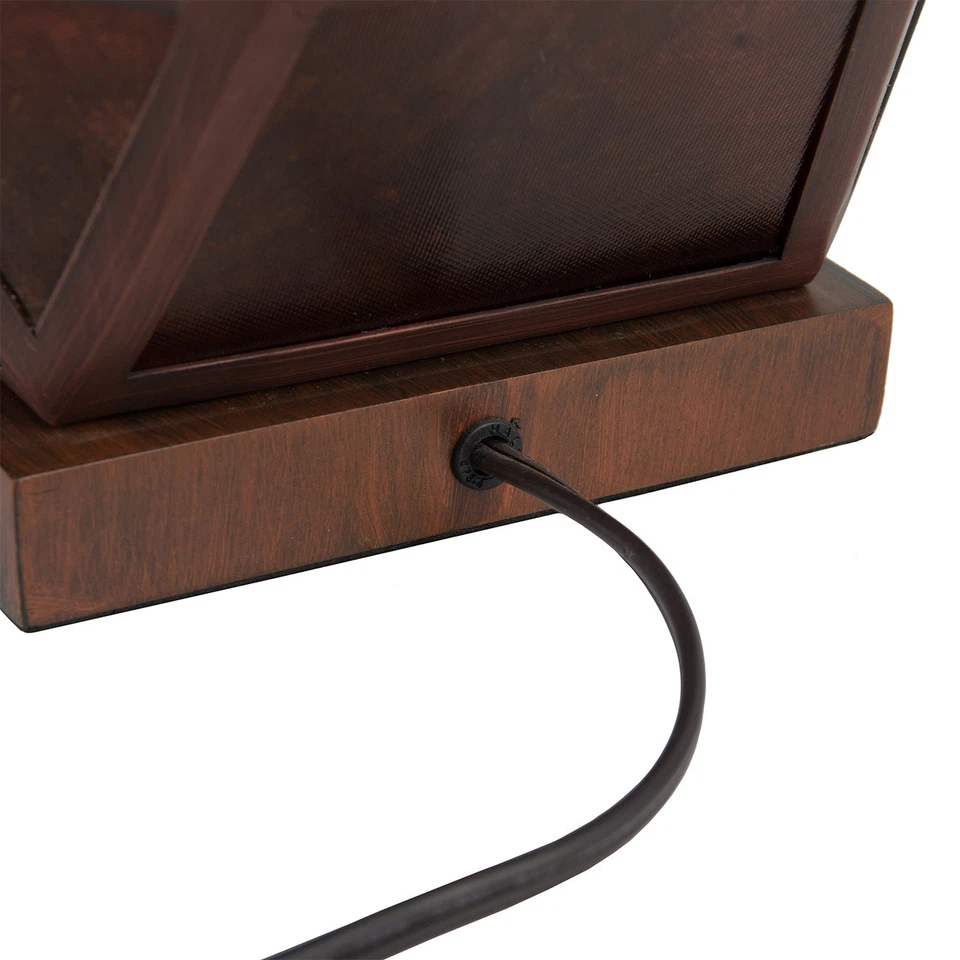 Abajur de mesa artefato mica natural com luz noturna 22 polegadas Gunmetal cinza carvão - Imagem 4 de 4