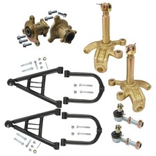 Go Kart Upper Lower Swingarm Assembly Control Arms Knuckles Tie Rods Shock Buggy