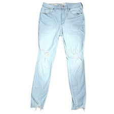 Universal Thread High Rise Distressed Skinny Jeans Light Wash Size 8