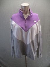 Fila Size XL Womens Multicolor Cotton Blend Soft Shell 1/4 Zip Sweatshirt 729