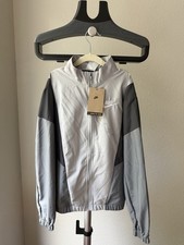 Nike Windrunner Full Zip Colorblock Windbreaker Jacket Gray/Black Kids M
