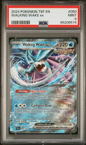 PSA 9 Walking Wake Ex 050/162 Temporal Forces Double Rare Pokemon