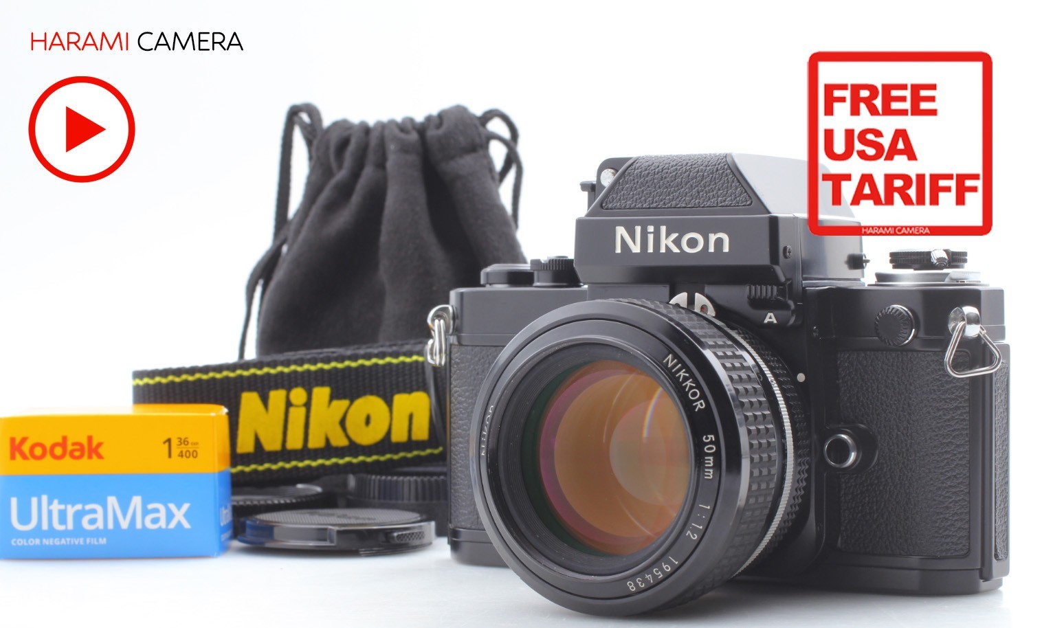 [MINT w/ Strap] Nikon F2A DP-11 NIKKOR ai 50mm f/1.2 Lens Film Camera From JAPAN