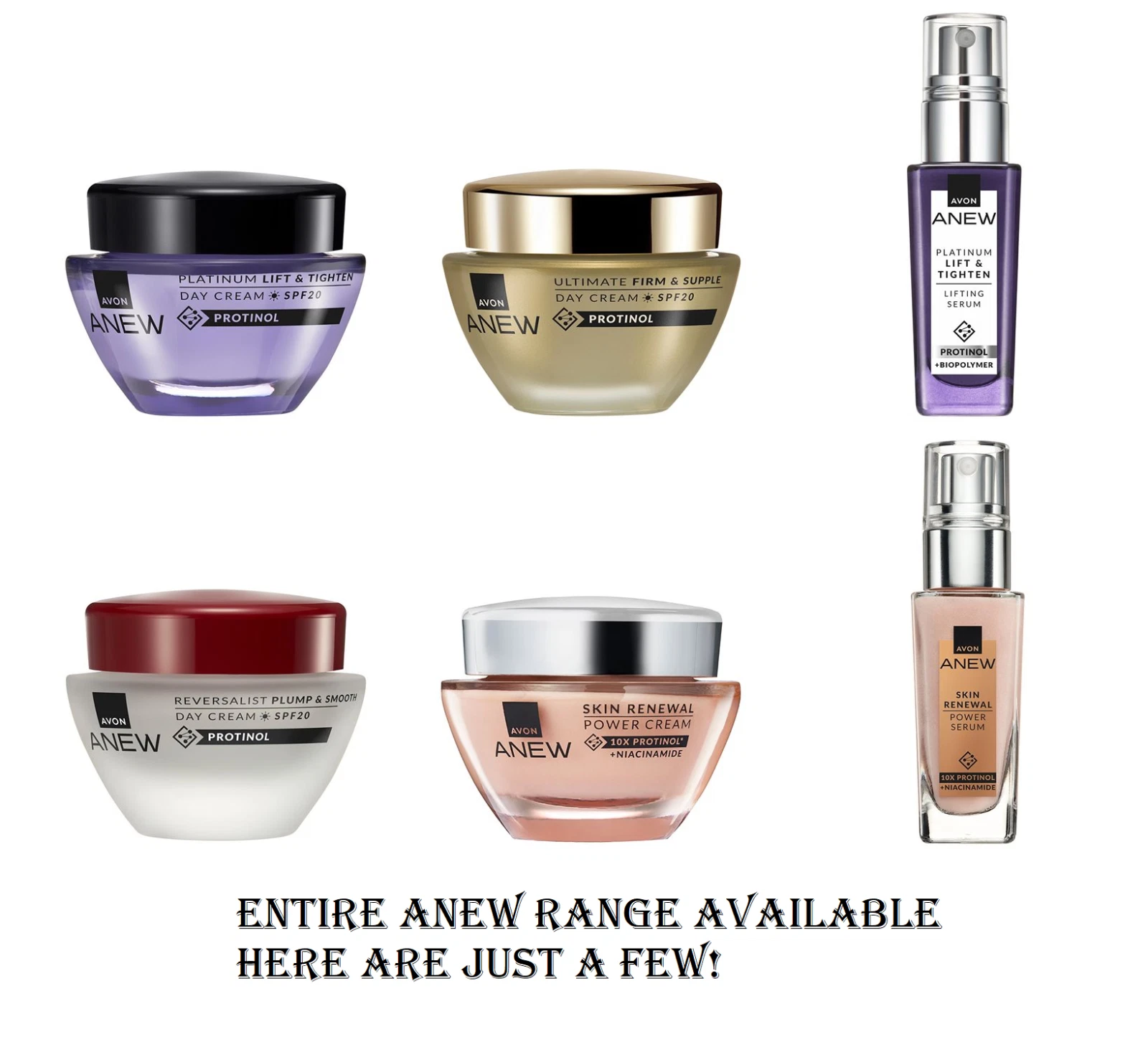 Avon Anew Skincare All Ranges, Day cream, Night Cream, Serum, Eye & Lip Cream
