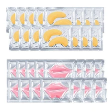 15 Pairs Eye Mask and 15 Pcs Lip Mask, Under Patches Pads, Anti... 