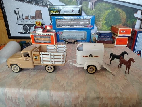 Tonka Farms Truck And Horse Trailer