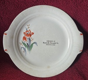 Vintage Meaderville Mercantile Co. Salem China Advertising Plate Butte Montana