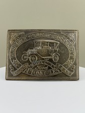Vintage Ford Model T Belt Buckle Record Year Detroit Antique Car