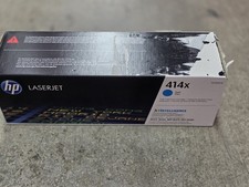 HP 414X Cyan High-Yield Toner Cartridge W2021X Genuine OEM - New Damaged Box
