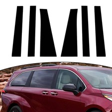 For Toyota Sienna 2011-2020 Glossy Black Car Window Bc Pillar Cover Trim Sticker For Toyota Sienna 2011-2020 Glossy Black Car Window Bc Pillar Cover Trim Sticker