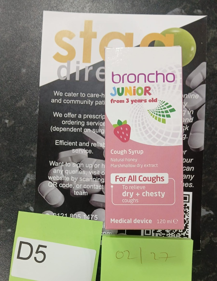 Broncho Stop Junior Cough Relief Syrup For Children Any Cough 200 ml 2027