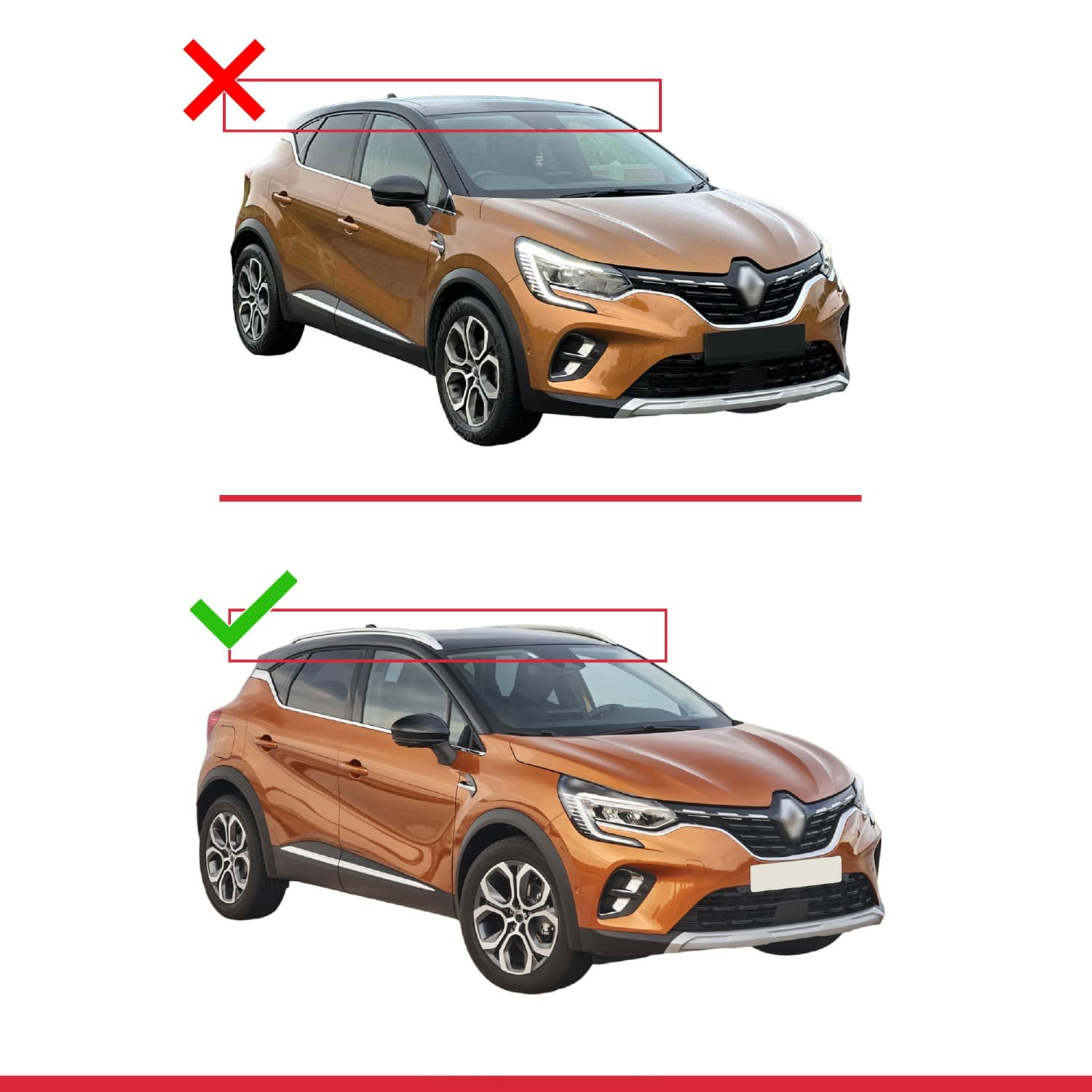 Barres de toit railing premium pour Renault Captur 2 profilé alu aérodynamique gris - 3