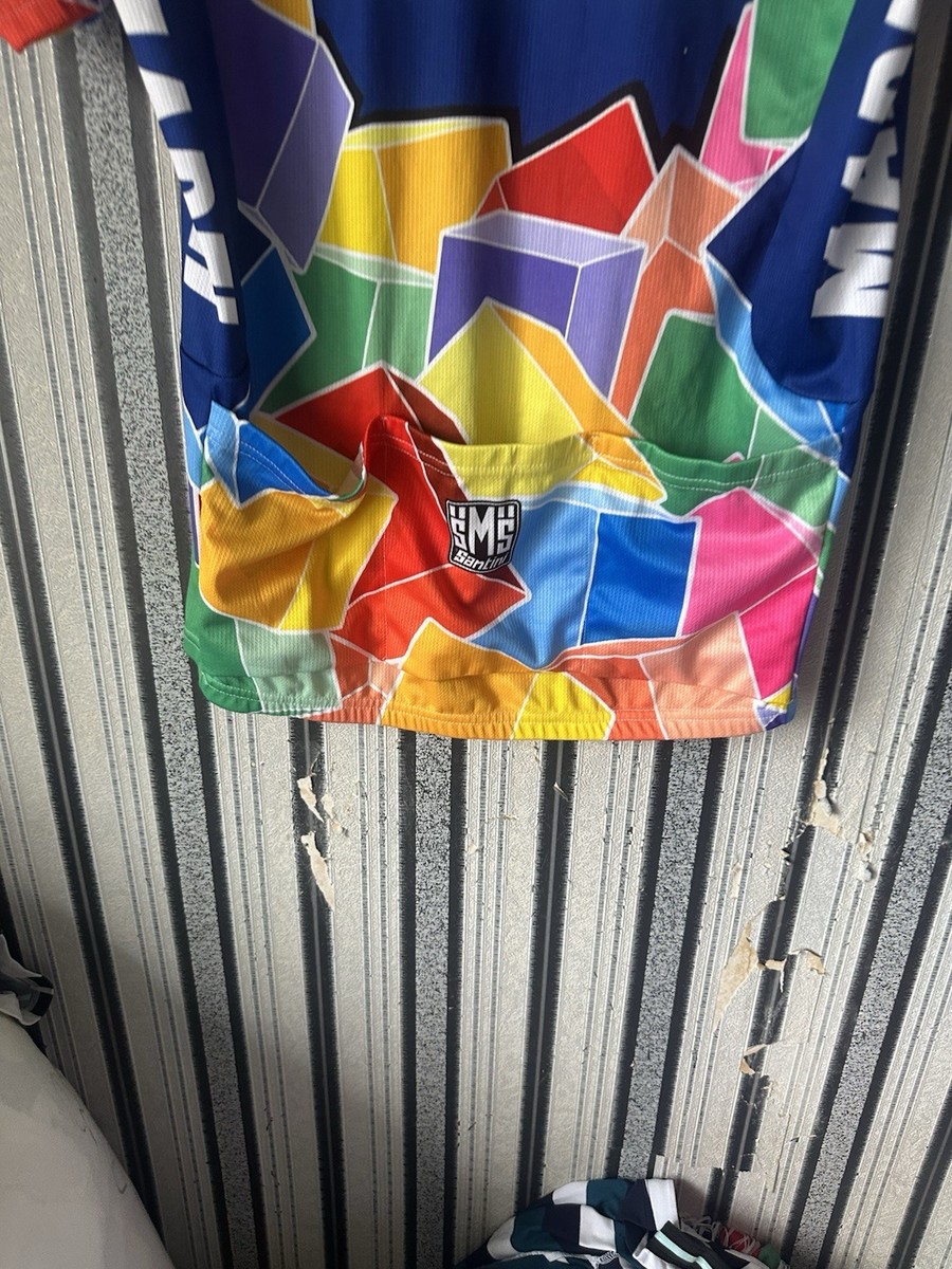 SMS Santini Cycling Jersey Mens XL MAPEI Short Sleeves 1/4 Zip