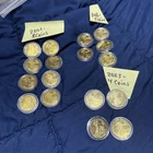 Lot of 17 24K Gold Plated American Eagle Style Collection Proof Coins