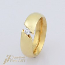 NIESSING Trauring/Ehering/Partnerring - 1 Brillant ca. 0,15ct - 18K/750 Gelbgold