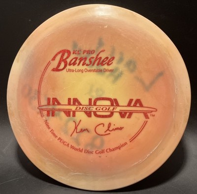Vintage Innova 9x KC Pro Banshee! Bar Stamp Ken Climo Orange 173g Disc Golf