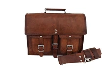 Satchel Messenger Bag 13 In Laptop Briefcase Genuine Leather School Shoulder Bag