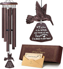 Memorial Wind Chimes Hummingbird Sympathy Gift Loss of Loved One Bereavement