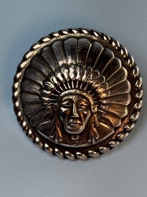 Edward H. Bohlin Scarf Slide Indian Head | eBay