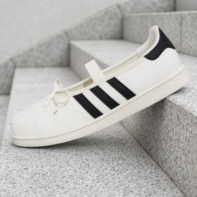 adidas Superstar Square Toe Ballet JENNIE Off White Black LB3786 Women's New