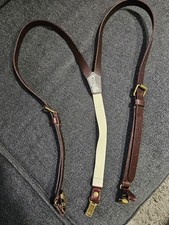 JJ Oxblood Brown Leather Suspenders