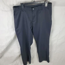 Adidas Golf Pants Men's 34x32 Black Climalite Flat Tech Golfer Athletic Casual 