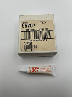8 Pcs LOCTITE 567 6ml High Temp Thread Sealant 56707 Blue See Pics