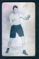 1925-29 Exhibit Supply Company Blue Boxer Postcard-Billy Wallace-Cleveland-Poor