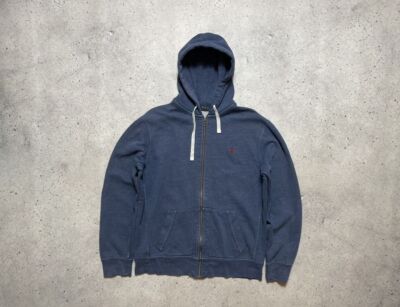 Vintage Blue Zip Up Hoodie Polo Ralph Lauren PRL Y2K Hype