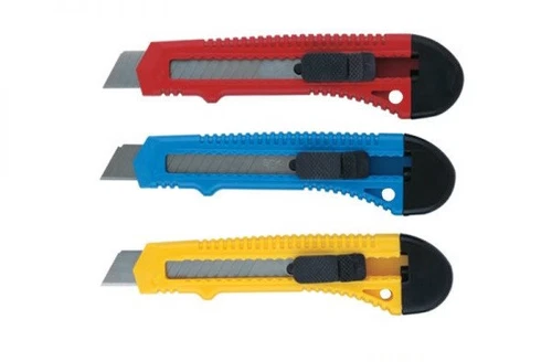 24 x Cutter Messer Teppich Karton Bastel Trockenbau 18mm Allzweck universal bunt