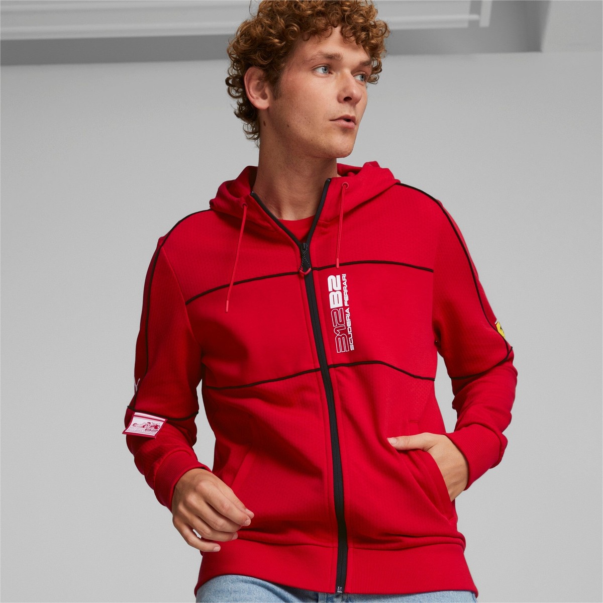 535829-02] Mens PUMA FERRARI RACE HOODED SWEAT JACKET | eBay