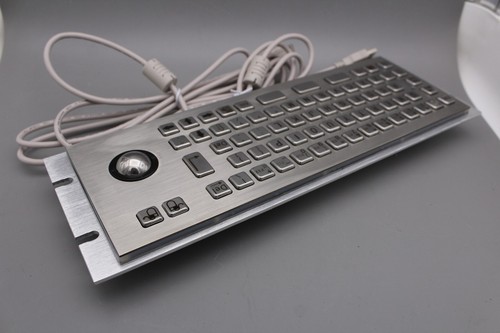 Industrial kiosk keypads custom vandal proof Metal Keyboards with Trackball - Picture 4 of 8