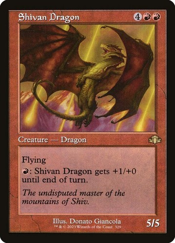 MTG - Spanish Black Border Revised FBB Shivan Dragon! MINT! FREE