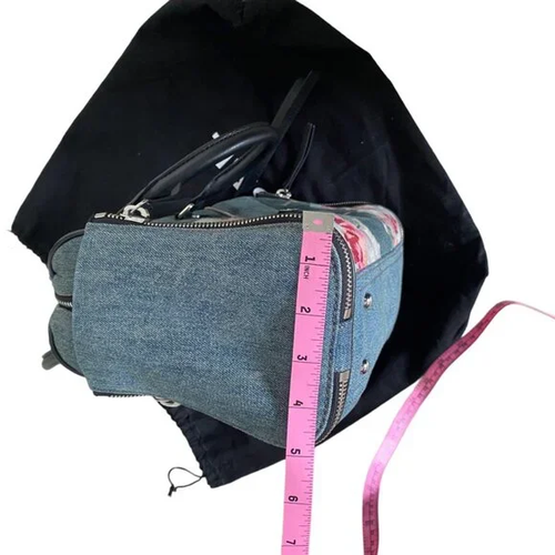 DIESEL Rare y2k eMBROIDERED DENIM BAG Le-Trasy Bag cross body handbag multiway - Picture 13 of 13