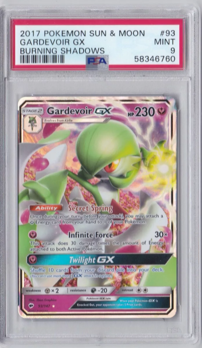 Gardevoir GX UR 2017 Pokemon Sun and Moon Burning Shadows #93 (BGS