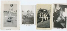 US Navy Sailor 1946 & Wife Child in Stroller & Family near Car photo PHOTOS