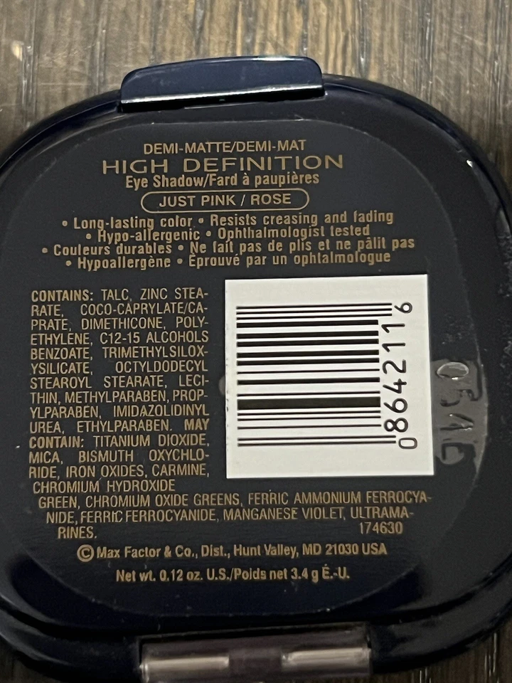 Lot of 2  Max Factor  High Definition Eye Shadow  JUST PINK  .12oz Rare - Image 3 of 3